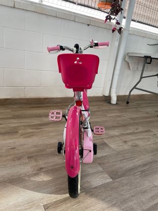Bicicleta infantil Decathlon 16 rosa