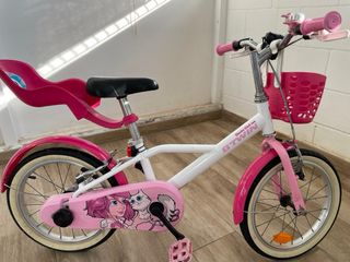 Bicicleta infantil Decathlon 16 rosa
