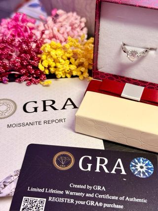 Lujo! Anillo Plata 925 Moissanita Entrelazado