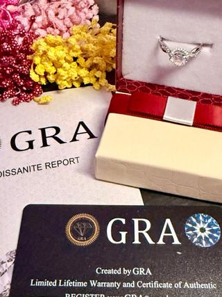 Lujo! Anillo Plata 925 Moissanita Entrelazado