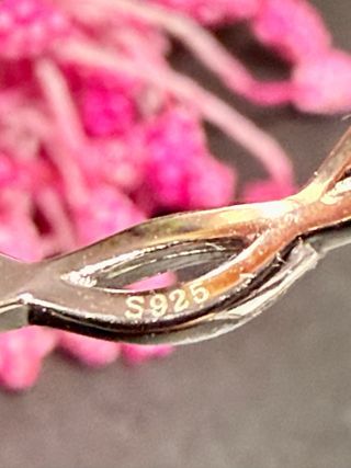 Lujo! Anillo Plata 925 Moissanita Entrelazado