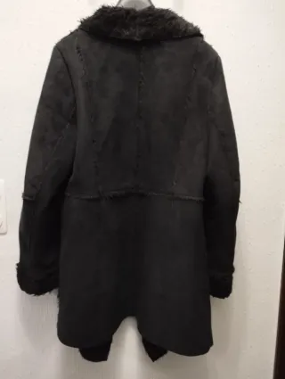 Abrigo negro forro calentito