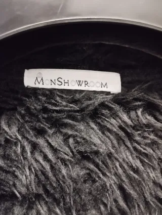 Abrigo negro forro calentito