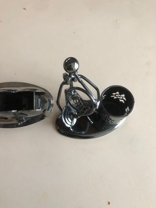 Statuine decorative musicisti metallo portapenne