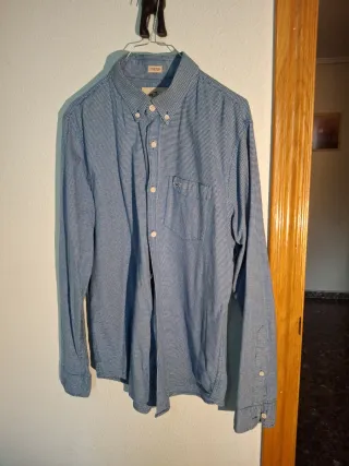 Camisa Hollister cuadros Vichy azul Talla M