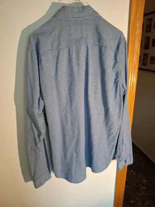 Camisa Hollister cuadros Vichy azul Talla M