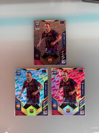 Lote 3 Cartas Andrés Iniesta - Adrenalyn FIFA 365