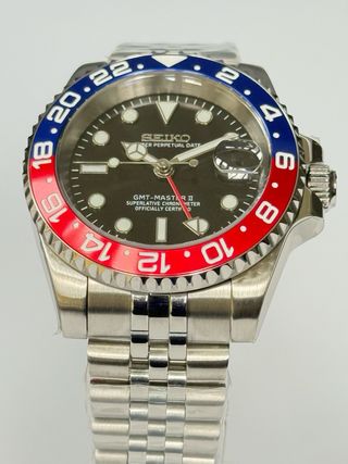 Reloj Seiko Mod GMT tipo PEPSI