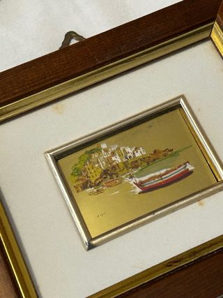 Coppia quadri cromolitografie vintage