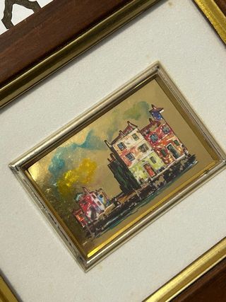 Coppia quadri cromolitografie vintage