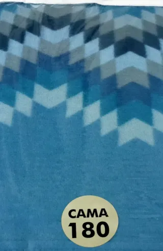 Juego de Cama Térmica 180cm. 3 Piezas/ Azul, gris