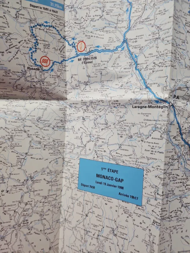 Mapa Michelin Rallye Montecarlo 1998
