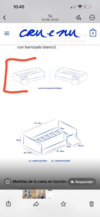 Cama Montessori Madera muy buen estado