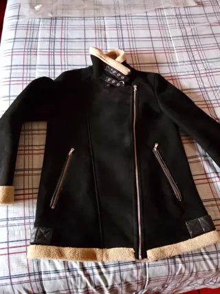 Giacca nera donna con pelliccia