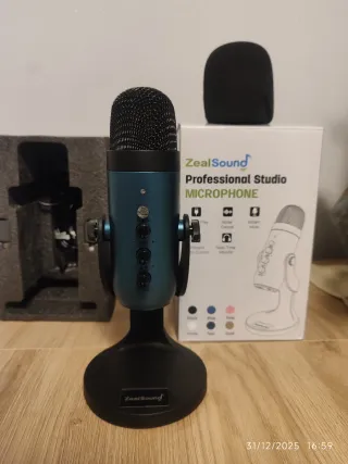 Microfono da tavolo Zealsound K66 per podcast