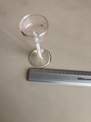 Portacandele in vetro con cristalli