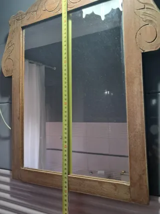 Espejo tocador madera modernista