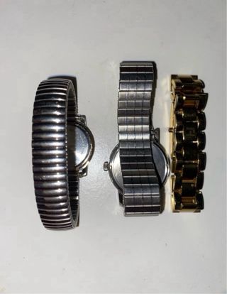 Lote 3 relojes pulsera metal