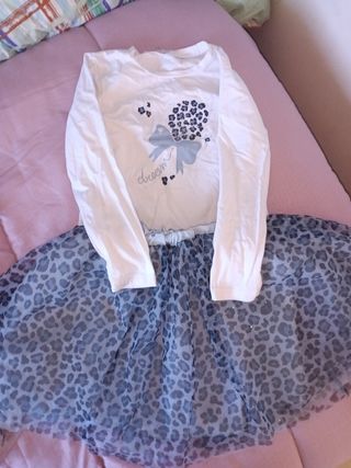 Maglietta e gonna bimba 6 anni