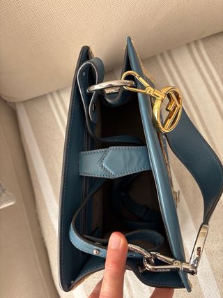 Bolso Fendi Azul y Beige