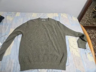 Jersey punto Zara hombre verde oliva