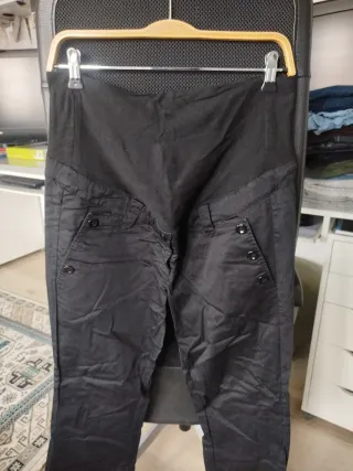 Pantalón vestir premamá H&M Mama negro T.XL