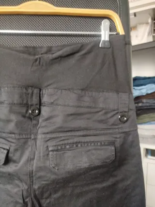 Pantalón vestir premamá H&M Mama negro T.XL