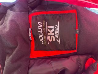 Chaqueta de esquí infantil roja