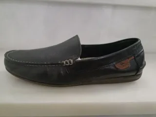 Mocasines Fluchos Piel Negra Hombre