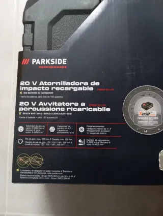 Parkside 20V Atornillador de Impacto 226 nm