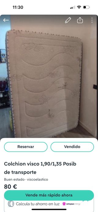 Colchón 135/190  Posibilidad de transporte