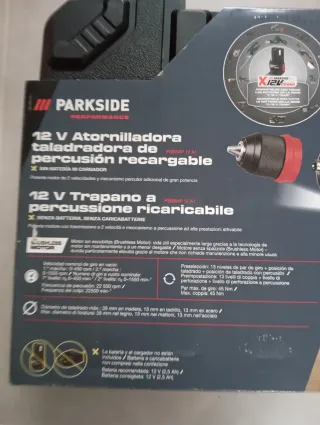 Parkside 12V Taladro Percutor Recargable