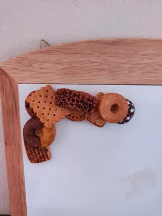 Lavagna da cucina in legno decorata