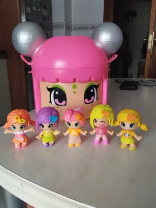 Cabeza PinyPon con 5 muñecas