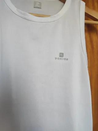 Camiseta Domyos Blanca Sin Mangas Talla XS