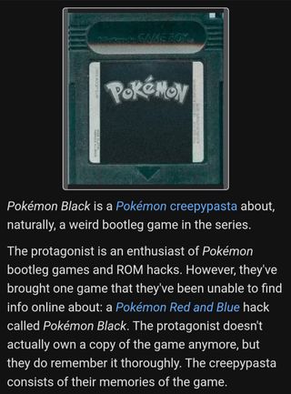 Pokemon Black Creepypasta para Game Boy