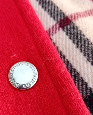 Cazadora Burberry London Mujer Vintage 90s Roja