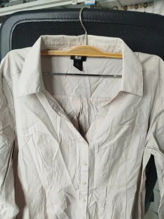 Camisa premamá H&M Beige Talla XL