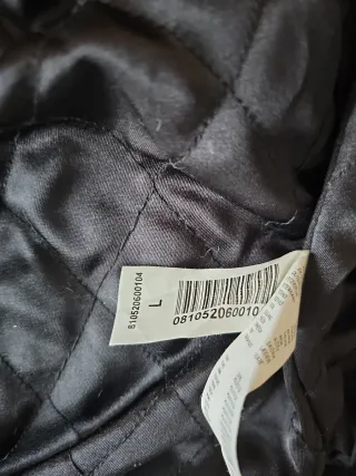 Cazadora cuero mujer negra Talla L