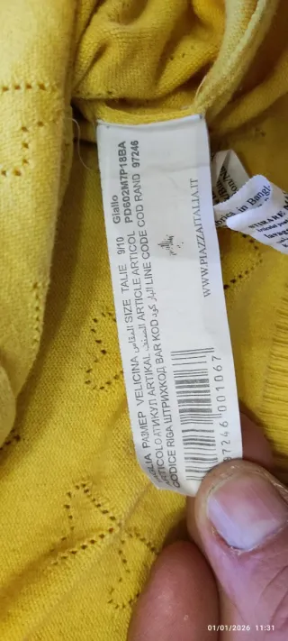 Cardigan bambina giallo con cuori