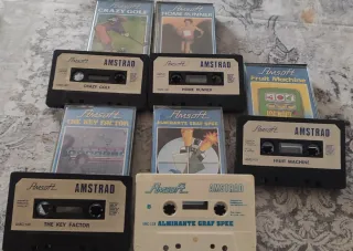 Lote 5 Cintas cassette Amstrad Juegos Retro