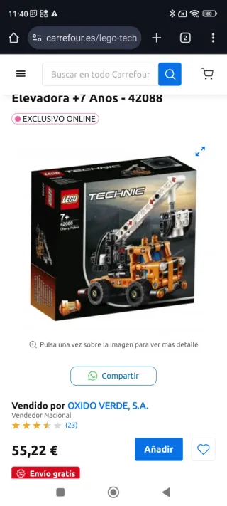 LEGO Technic 42088 Cherry Picker Sin Abrir