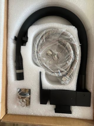 Grifo de cocina abatible negro