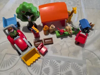 Playmobil infantil: tren, animales y figuras