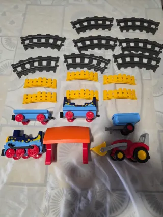 Playmobil infantil: tren, animales y figuras