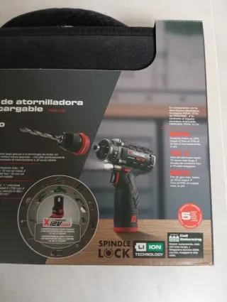 Taladro Atornillador Parkside 12V 2 baterías