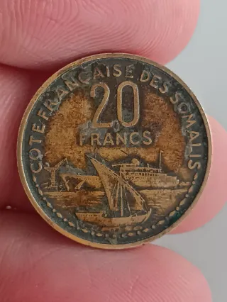 20 Francos Somalia Francesa 1952