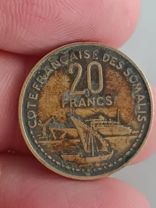 20 Francos Somalia Francesa 1952