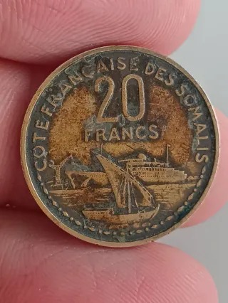 20 Francos Somalia Francesa 1952