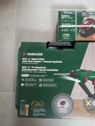 Parkside 20V Taladro Percutor + Batería + Cargador